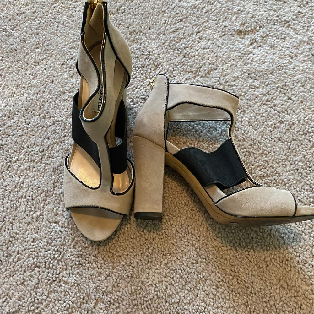 Karl Lagerfeld Zip Up Heels
